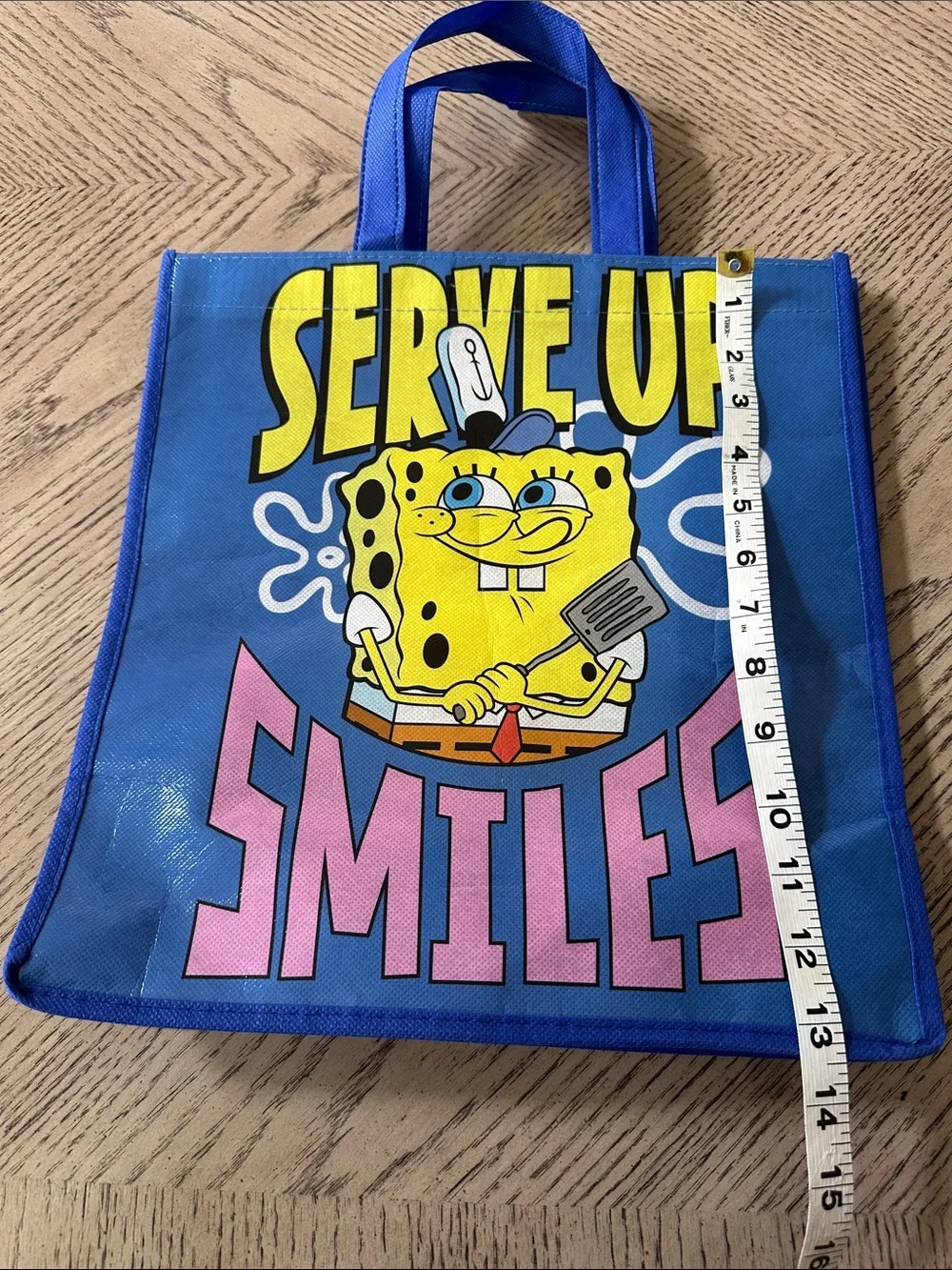 SpongeBob Serve Up Smile Blue Reusable Party Tote